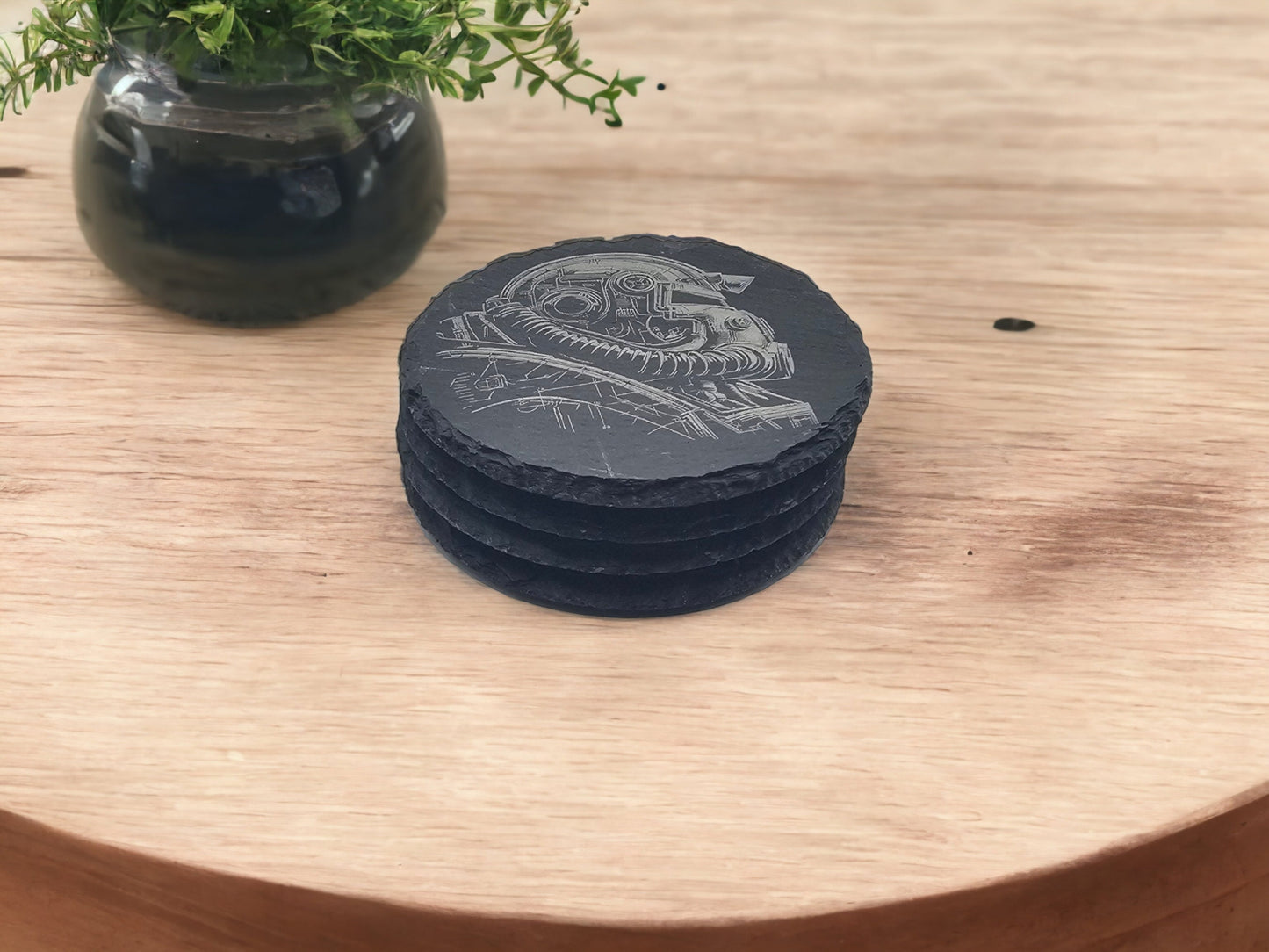 Wasteland Survival Slate Coaster Set (4pc) – Peace is a Myth