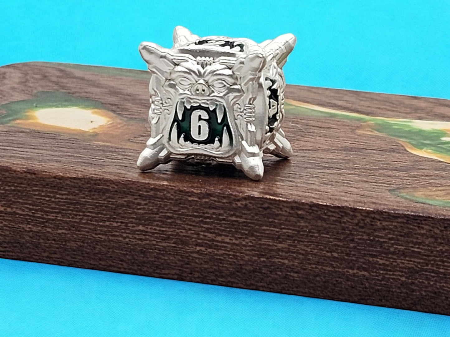 Oni Metal Dice Set – 7-Piece Demon-Inspired RPG Dice