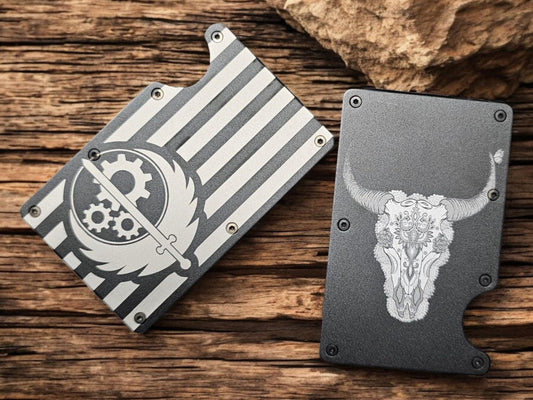 Custom Engraved RFID Metal Wallet – Engraved Minimalist Card Holder