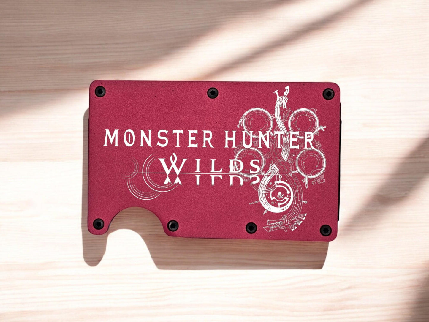Wyvren Hunter RFID Metal Wallet – Engraved Minimalist Card Holder