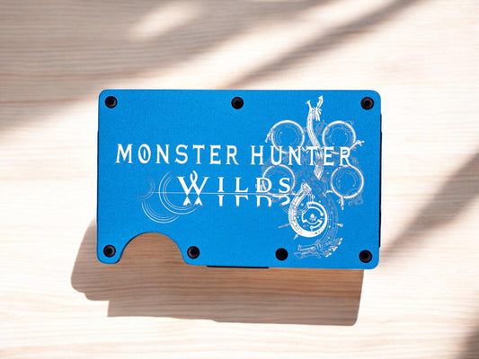 Wyvren Hunter RFID Metal Wallet – Engraved Minimalist Card Holder