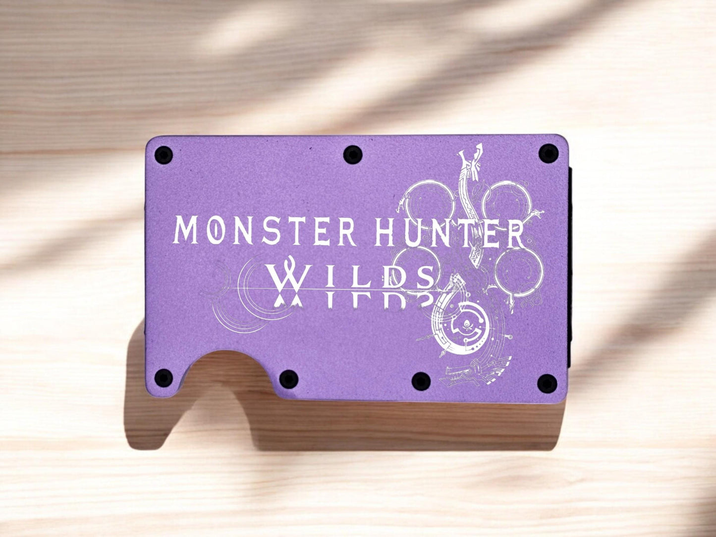 Wyvren Hunter RFID Metal Wallet – Engraved Minimalist Card Holder