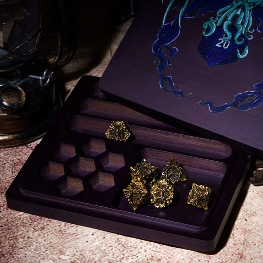 2-in-1 Wooden Dice Vault & Tray