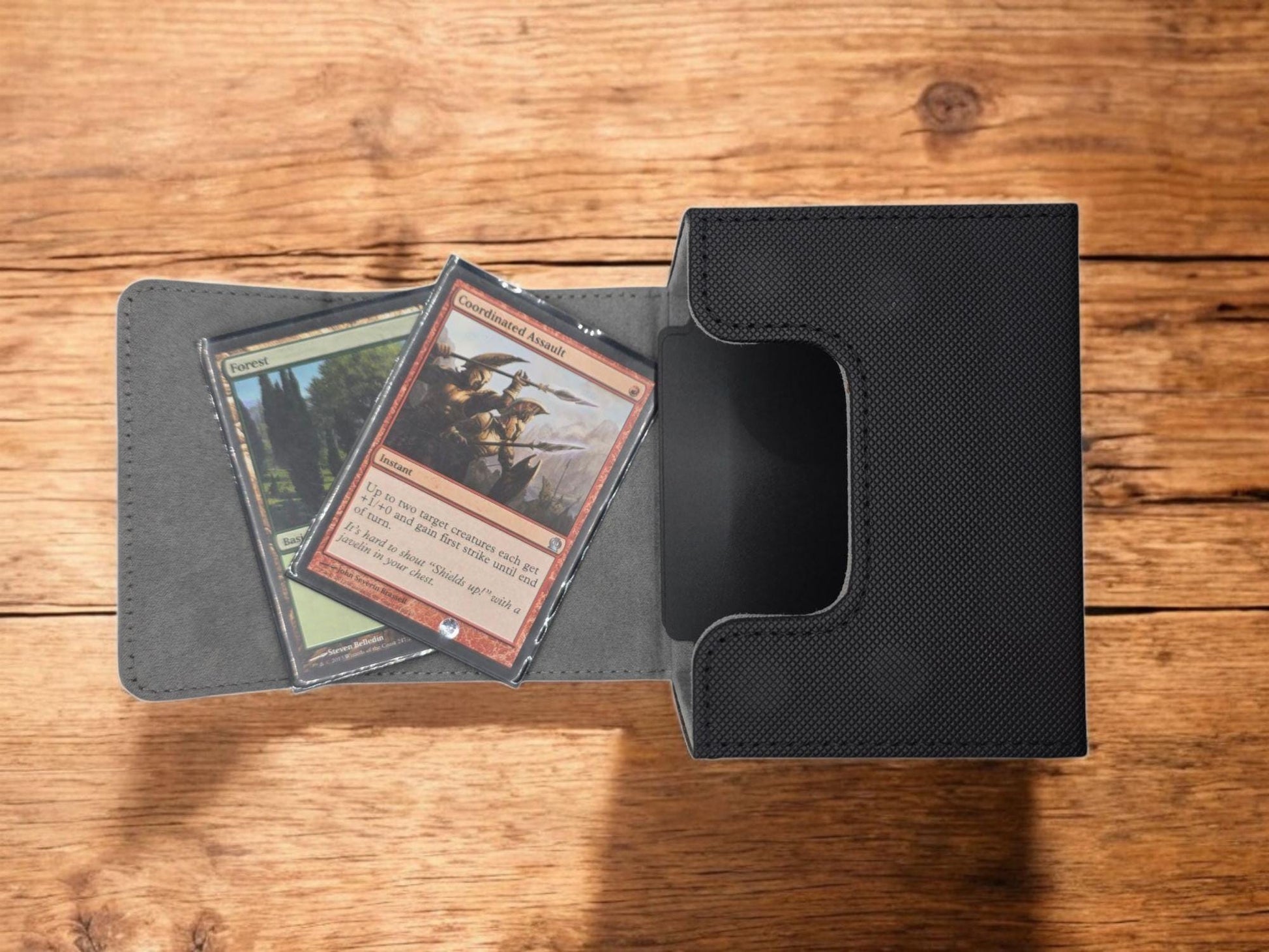 a wallet with a card inside of it