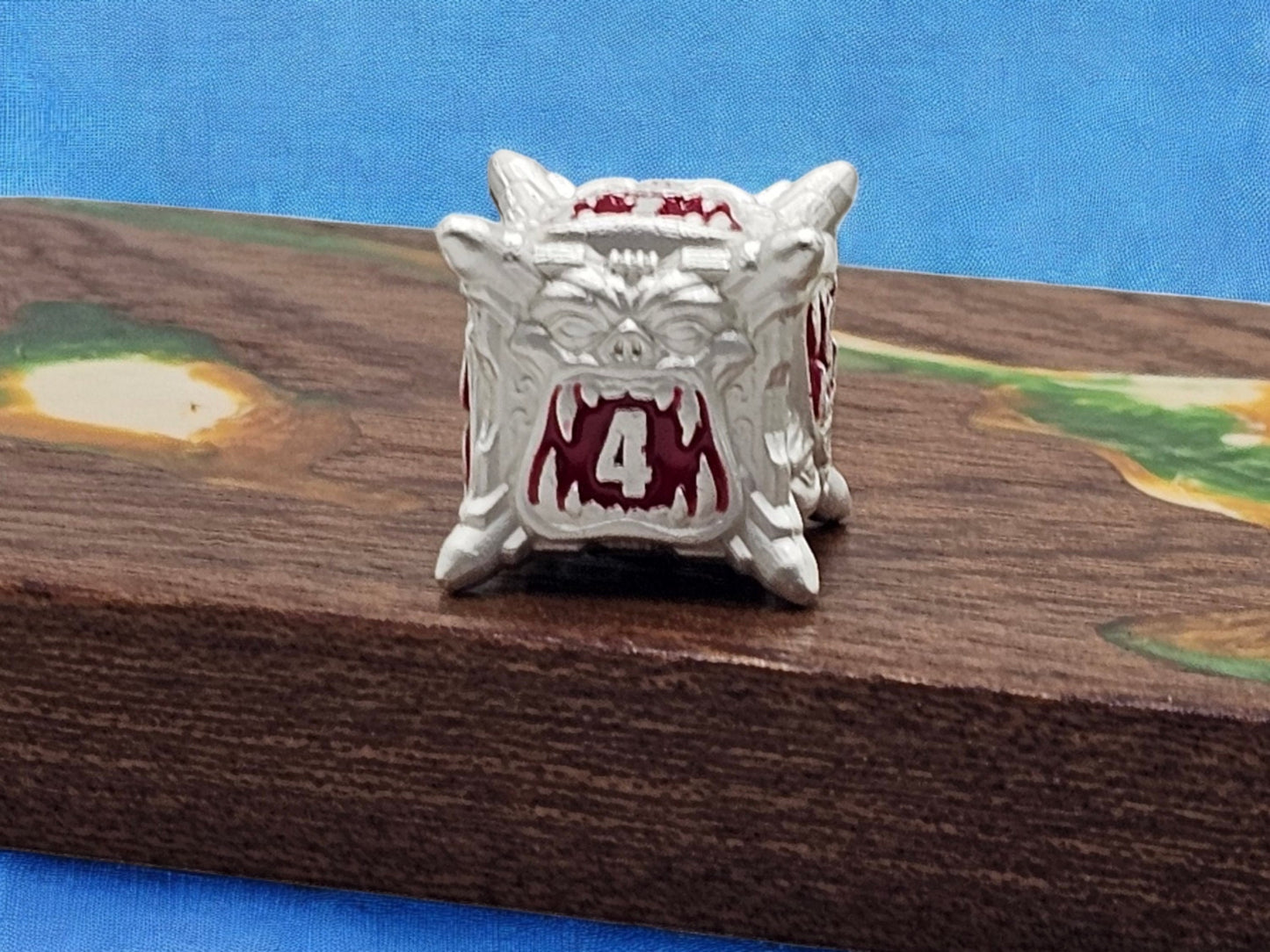 Oni Metal Dice Set – 7-Piece Demon-Inspired RPG Dice