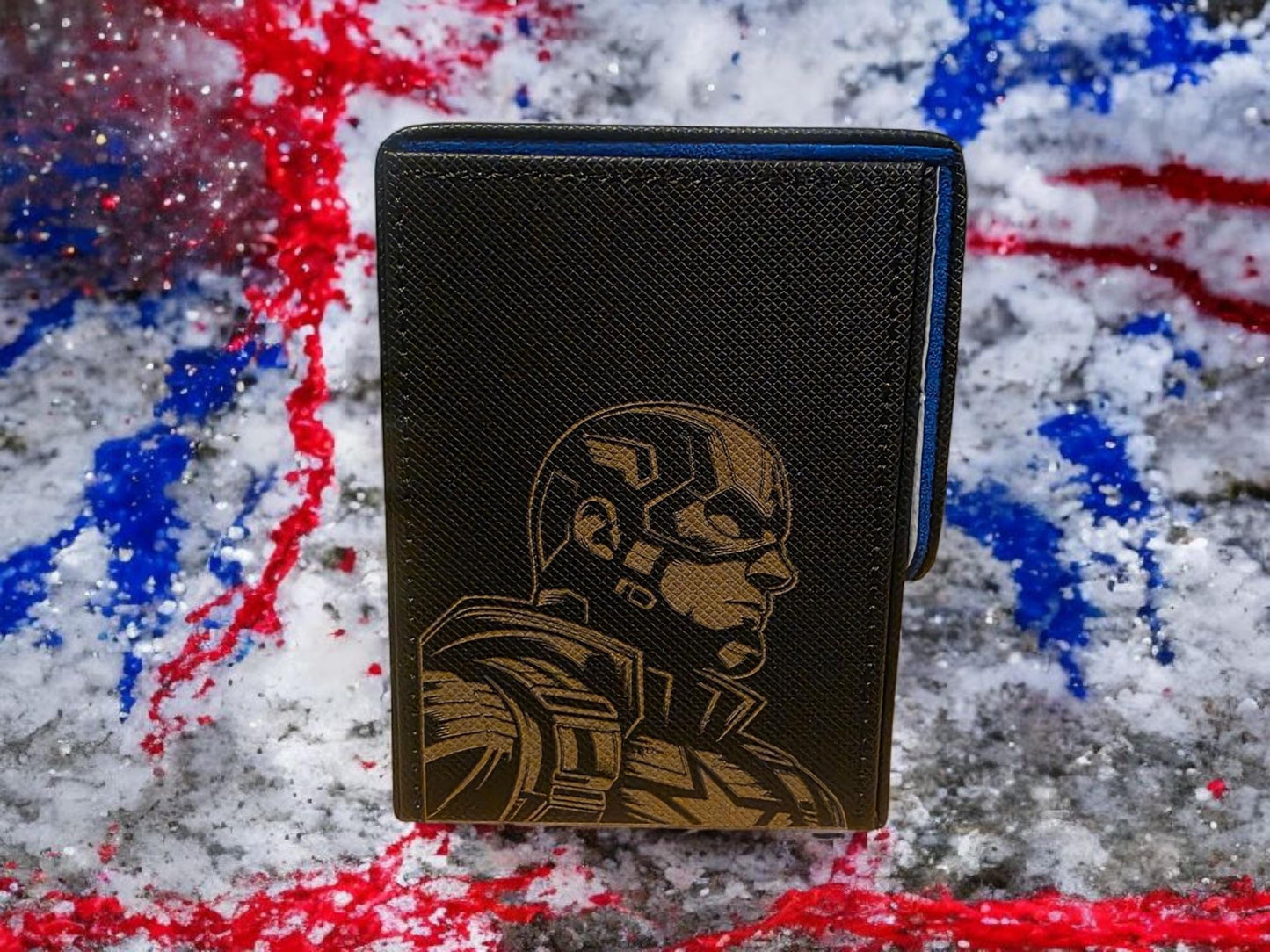 Marvel Captain America V1 MTG Deck Box - Custom Crossover Design for Magic: The Gathering Cards